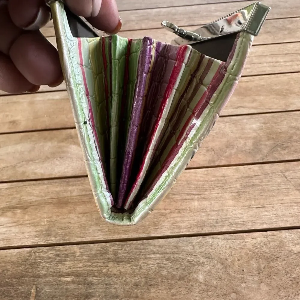 Vintage Crocodile Embossed Clutch Bag